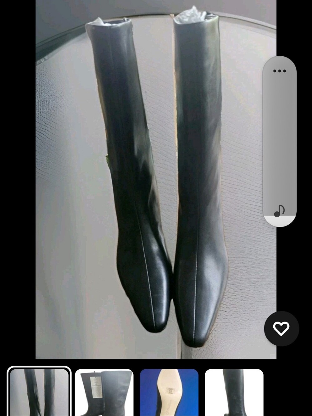 The Drop Mid-Calf  Black Women's Knee-High Boots